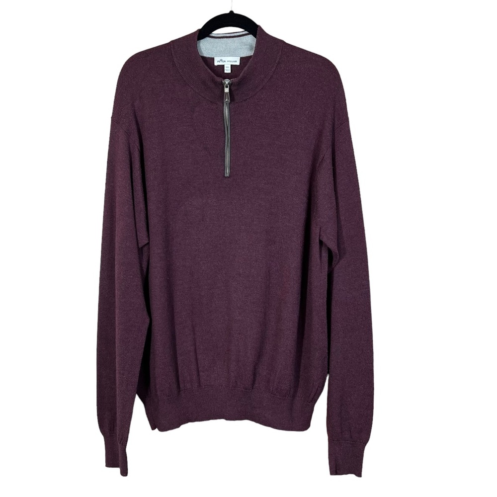 Peter Millar Purple Half-Zip Sweater